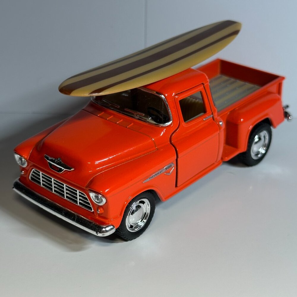 1955 Chevy step side pickup truck KinSmart - Picture 3 of 4